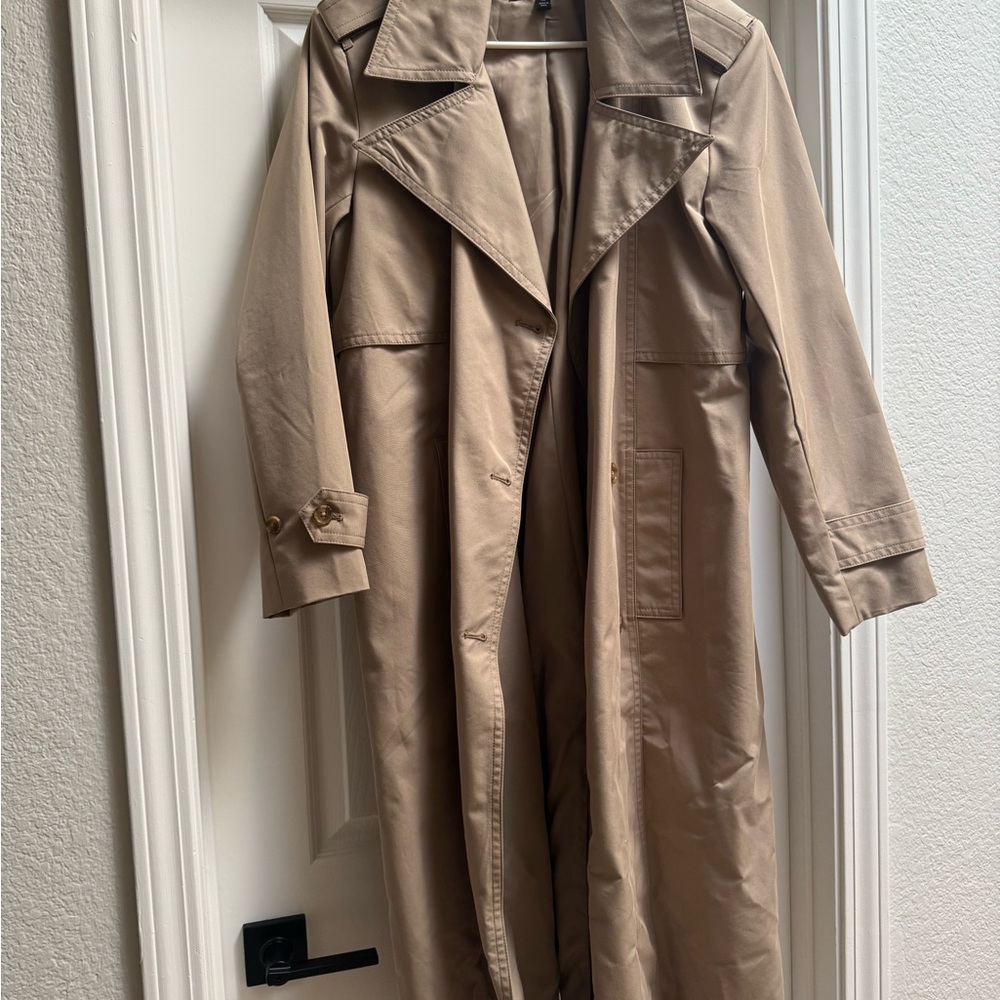 Oversized Maverick Tan Trench Coat